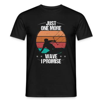 Just one more Wave I promise Kiteboarder Kite - Männer T-Shirt - Schwarz - Vorne - AI Model Male 178 light (178cm)