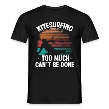 Kiteboarder too much cant be done VintageKiteboard - Männer T-Shirt - Schwarz - Vorne - AI Model Male 178 light (178cm)