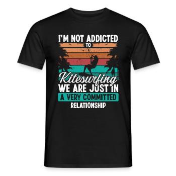 Kiteboarder Committed Relationship Vintage Kite - Männer T-Shirt - Schwarz - Vorne - AI Model Male 178 light (178cm)