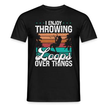Kiteboarder throwing Loops Kite Kiteboarding - Männer T-Shirt - Schwarz - Vorne - AI Model Male 178 light (178cm)