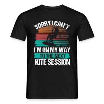Kiteboarder Kite Session Désolé je ne peux pas VintageKiteb - T-shirt homme - noir - Devant - AI Model Male 178 light (178cm)