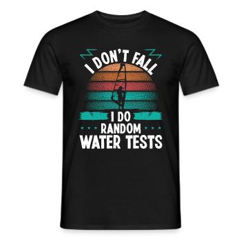 Funny Random Water Tests Humor Windsurfing - Männer T-Shirt - Schwarz - Vorne - AI Model Male 178 light (178cm)