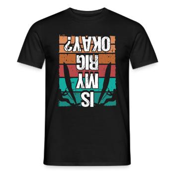 Humor Is my Rig okay Funny Vintage Windsurfing - Männer T-Shirt - Schwarz - Vorne - AI Model Male 178 light (178cm)
