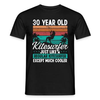 30 Birthday Kiteboarding 30 Years Old Kitesurfing - Männer T-Shirt - Schwarz - Vorne - AI Model Male 178 light (178cm)