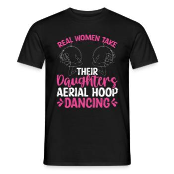 Dancer Real Women take their Aerial Hoop Dancing - Men's T-Shirt - black - Front - AI Model Male 178 light (178cm)