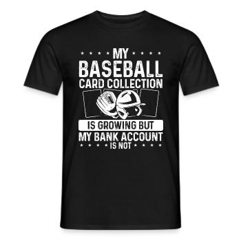 Baseball Card is growing Baseball Card Collector - Männer T-Shirt - Schwarz - Vorne - AI Model Male 178 light (178cm)