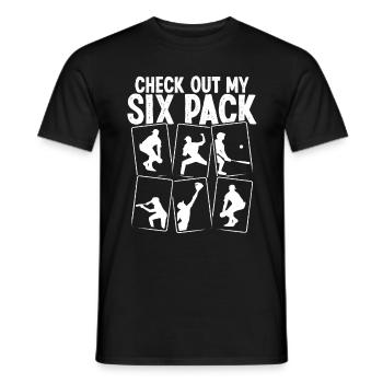 Cartes de sport Découvrez mon collecteur de cartes Six Pack - T-shirt homme - noir - Devant - AI Model Male 178 light (178cm)