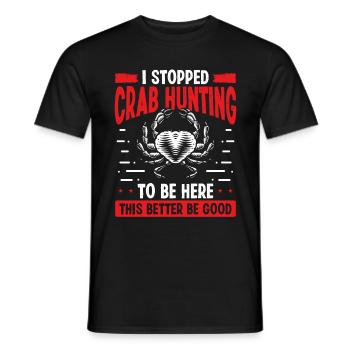 Pêche au crabe Chasse au crabe trop Chasse au crabe - T-shirt homme - noir - Devant - AI Model Male 178 light (178cm)