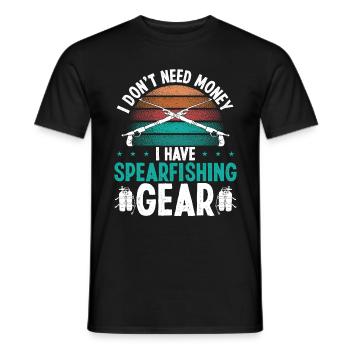 Spearfisher Gear Vintage Apnée Apnée Plongeur - T-shirt homme - noir - Devant - AI Model Male 178 light (178cm)