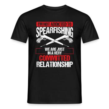 Spearfisher Spear Freediving Apnea Diver Fins - Men's T-Shirt - black - Front - AI Model Male 178 light (178cm)