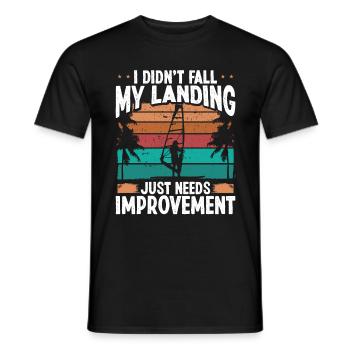 Windsurfer Sail I didnt fall Landings WindsurfingW - Männer T-Shirt - Schwarz - Vorne - AI Model Male 178 light (178cm)