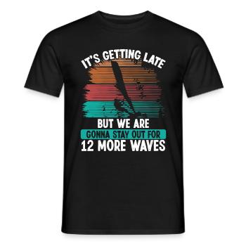Windsurfing Board more Waves Wind Windsurfer Sail - Men's T-Shirt - black - Front - AI Model Male 178 light (178cm)