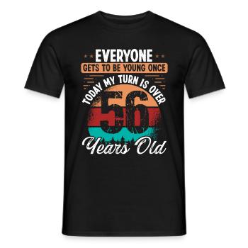 Idée d’anniversaire de 56 ans pour hommes 56 ans - T-shirt homme - noir - Devant - AI Model Male 178 light (178cm)