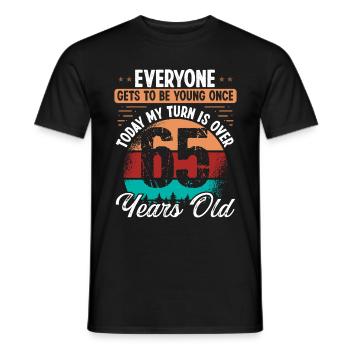 Idée d’anniversaire de 65 ans pour hommes 65 anniversaire - T-shirt homme - noir - Devant - AI Model Male 178 light (178cm)