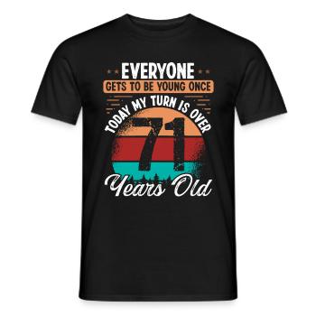 Idée d’anniversaire de 71 ans pour hommes 71 anniversaire - T-shirt homme - noir - Devant - AI Model Male 178 light (178cm)
