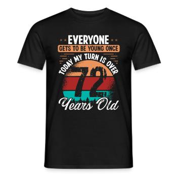 Idée d’anniversaire de 72 ans pour hommes de 72 ans - T-shirt homme - noir - Devant - AI Model Male 178 light (178cm)