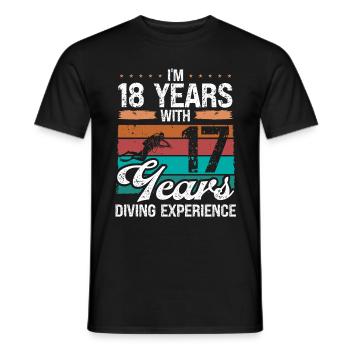 35 Birthday Idea Scuba Diving 35 Year Old Diver - Männer T-Shirt - Schwarz - Vorne - AI Model Male 178 light (178cm)