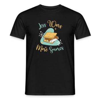 Moins de guerres Plus de Smores, drôle de feu de camp pour campeurs - T-shirt homme - noir - Devant - AI Model Male 178 light (178cm)