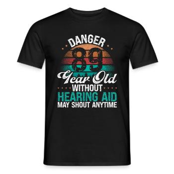89 Idée d’anniversaire L’humour peut crier drôle 89 ans - T-shirt homme - noir - Devant - AI Model Male 178 light (178cm)