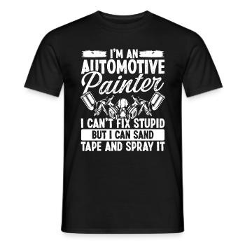 Detailer Autobody Technician Vehicle Car Painter - Men's T-Shirt - black - Front - AI Model Male 178 light (178cm)