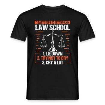 Faculté de droit Future Lawyer Bar Exam Diplôme en droit - T-shirt homme - noir - Devant - AI Model Male 178 light (178cm)