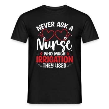 Infirmière Irrigation Salle d’urgence Infirmière cardiaque - T-shirt homme - noir - Devant - AI Model Male 178 light (178cm)