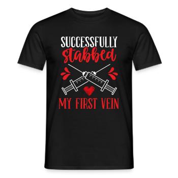 Nurse Successfully stabbed my first Vein Nurses - Männer T-Shirt - Schwarz - Vorne - AI Model Male 178 light (178cm)