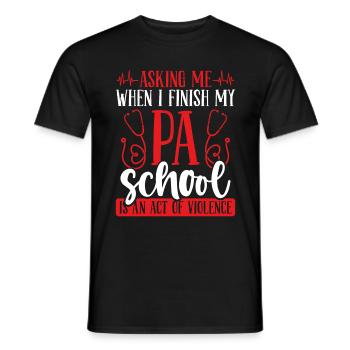 Diplômé de l’École pa Futur adjoint au médecin - T-shirt homme - noir - Devant - AI Model Male 178 light (178cm)