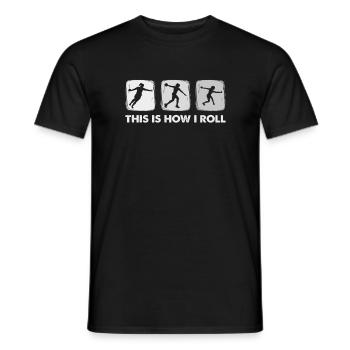 C’est comme ça que je roule, lancer du disque femme - T-shirt homme - noir - Devant - AI Model Male 178 light (178cm)