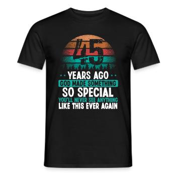 45 Birthday God made something special 45 Year Old - Männer T-Shirt - Schwarz - Vorne - AI Model Male 178 light (178cm)