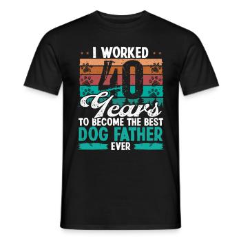 40 Year Old Best Dog Father 40 Birthday Dog Dad - Männer T-Shirt - Schwarz - Vorne - AI Model Male 178 light (178cm)