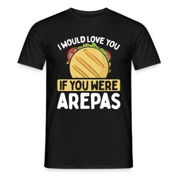 Venezuelan Arepa Lover Colombian Traditional Food - Men's T-Shirt - black - Front - AI Model Male 178 light (178cm)