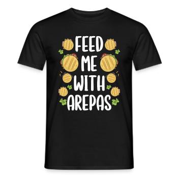 Venezuelan Arepa Feed me with Colombian Food - Men's T-Shirt - black - Front - AI Model Male 178 light (178cm)