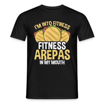 Arepa Lover Arepas in my Mouth Colombian Venezuela - Men's T-Shirt - black - Front - AI Model Male 178 light (178cm)