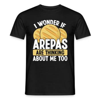 Colombian Arepa Lover Venezuelan Traditional Food - Men's T-Shirt - black - Front - AI Model Male 178 light (178cm)