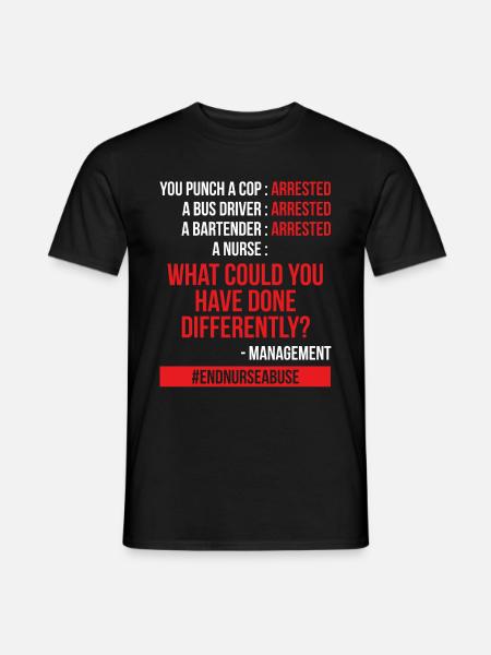 Nurse Abuse Fighter Warrior Emergency Room Nurse - Männer T-Shirt - Schwarz