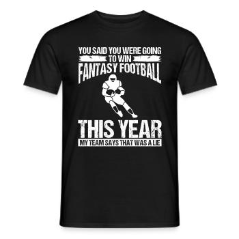 Joueur de football Fantasy Équipe de football drôle - T-shirt homme - noir - Devant - AI Model Male 178 light (178cm)