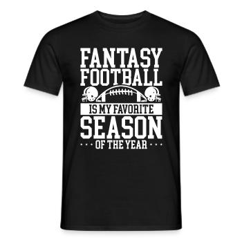 Fantasy Football est mon joueur de saison préféré - T-shirt homme - noir - Devant - AI Model Male 178 light (178cm)