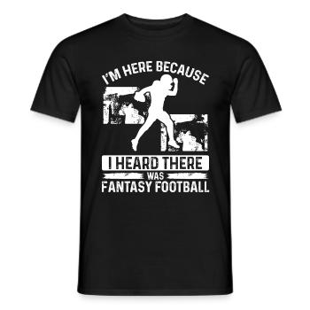 Joueur de football J’ai entendu dire qu’il y avait Fantasy Team - T-shirt homme - noir - Devant - AI Model Male 178 light (178cm)