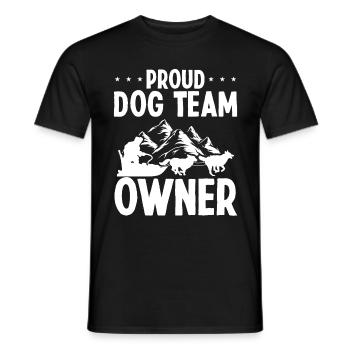 Alaska Dog Team Propriétaire Husky Traîneau traîneau Course de chiens - T-shirt homme - noir - Devant - AI Model Male 178 light (178cm)
