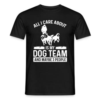 Alaska Sled Dog Owner Lover Alaska Mushing Husky - Men's T-Shirt - black - Front - AI Model Male 178 light (178cm)