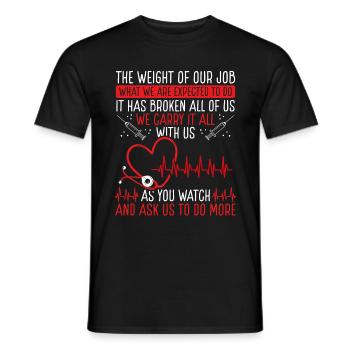 RN CNA Nurse Emergency Room Nursing ER - Men's T-Shirt - black - Front - AI Model Male 178 light (178cm)