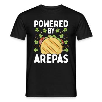 Colombian Traditional Food Powered by Arepas Lover - Men's T-Shirt - black - Front - AI Model Male 178 light (178cm)