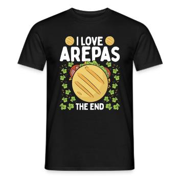 Venezuelan Arepa Lover I love Arepas Colombian - Men's T-Shirt - black - Front - AI Model Male 178 light (178cm)