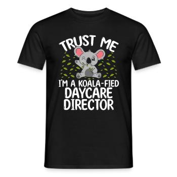 Enseignante de garde d’enfants Koala Directrice de la garderie - T-shirt homme - noir - Devant - AI Model Male 178 light (178cm)