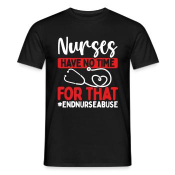 Nursing Violence Nurse Abuse Survivor - Men's T-Shirt - black - Front - AI Model Male 178 light (178cm)