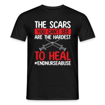 Nursing Violence Scars Nurse Abuse Survivor - Männer T-Shirt - Schwarz - Vorne - AI Model Male 178 light (178cm)