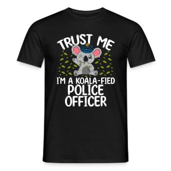 Policier Koalafié Koalas Car Policeman - T-shirt homme - noir - Devant - AI Model Male 178 light (178cm)