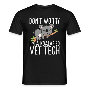 Vet Tech Veterinary Tech Koalafied Vet Tech - Men's T-Shirt - black - Front - AI Model Male 178 light (178cm)