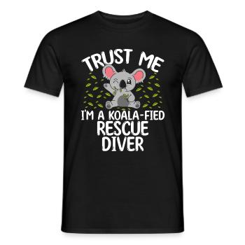 Diving First Koalafied Rescue Diver Instructor - Männer T-Shirt - Schwarz - Vorne - AI Model Male 178 light (178cm)